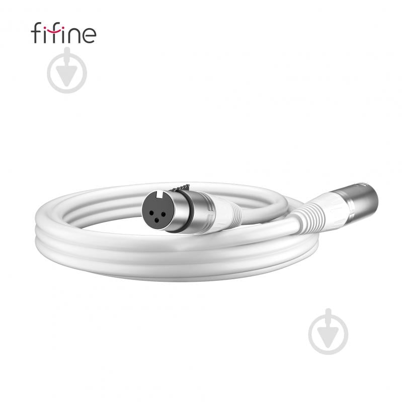 Кабель микрофонный FIFINE L9CW XLR Male to Femal 1,8m White (L9CW) - фото 3