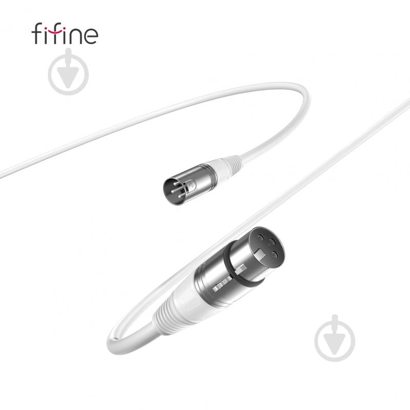 Кабель микрофонный FIFINE L9CW XLR Male to Femal 1,8m White (L9CW) - фото 4