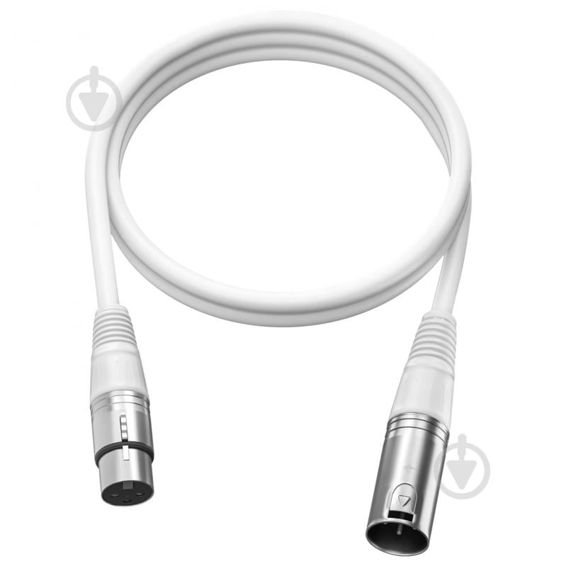 Кабель микрофонный FIFINE L9CW XLR Male to Femal 1,8m White (L9CW) - фото 1
