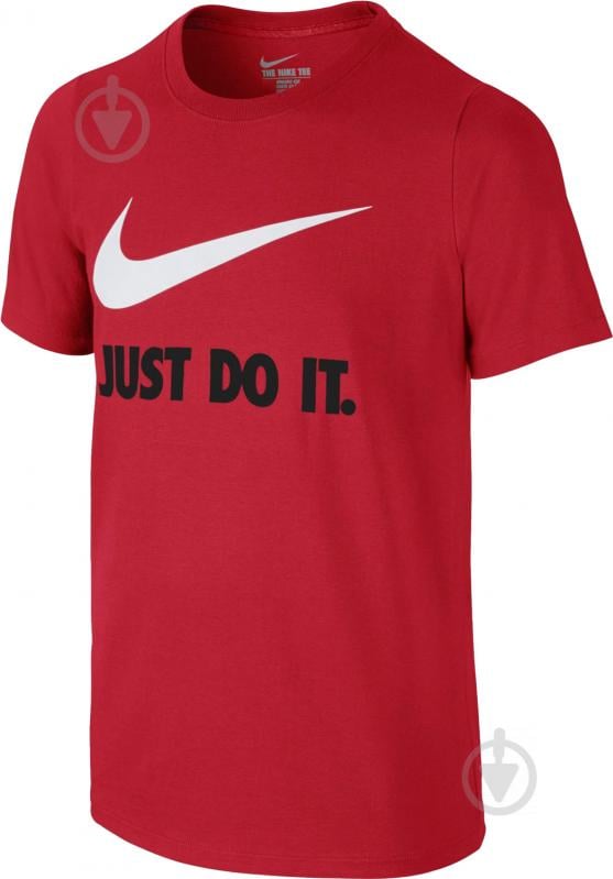 Футболка Nike JDI SWOOSH TEE YTH 709952-660 р.S красный - фото 1