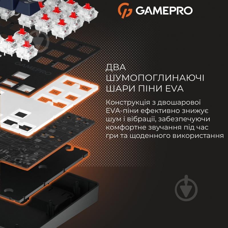 Клавиатура GamePro (MK110B) Genesis Metallic MK110B Outemu Red Swithes USB Black - фото 10