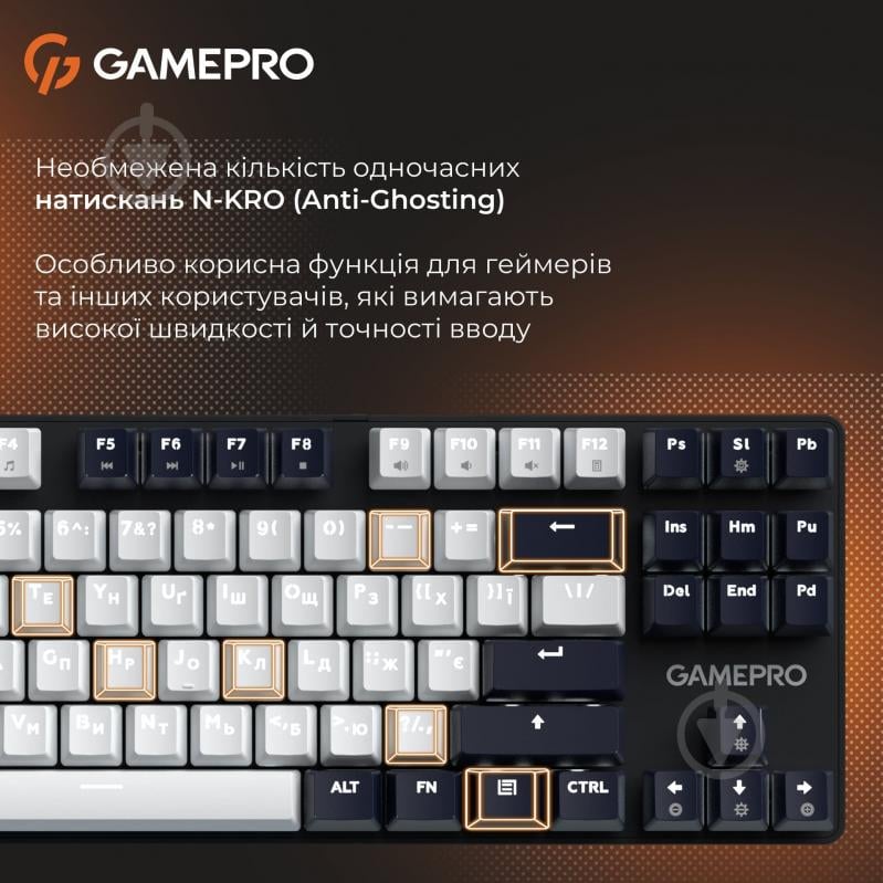 Клавиатура GamePro (MK110B) Genesis Metallic MK110B Outemu Red Swithes USB Black - фото 16