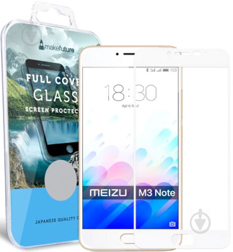 Захисне скло MakeFuture Full Cover для Meizu M3 Note (MGFC-MM3NW) - фото 1