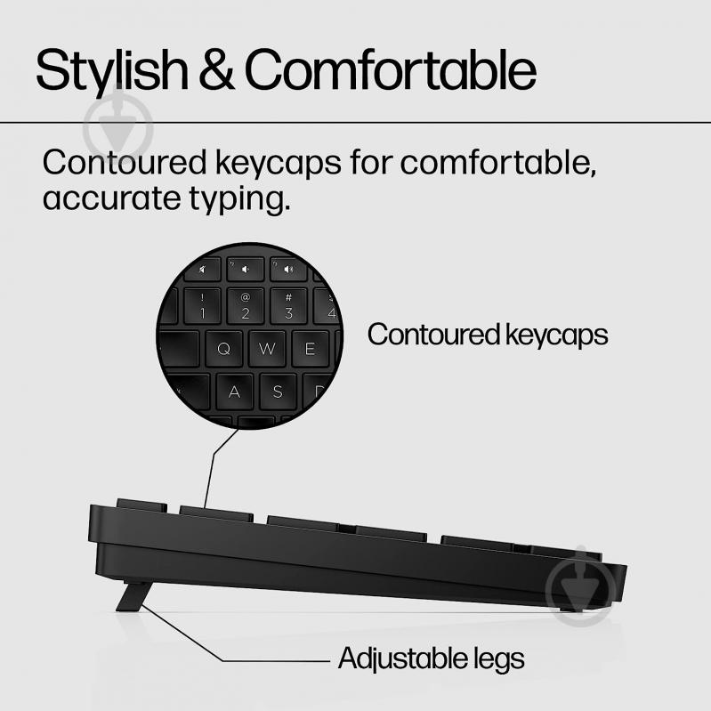 Клавиатура HP 450 Programmable WL UKR (4R184AA) black - фото 8