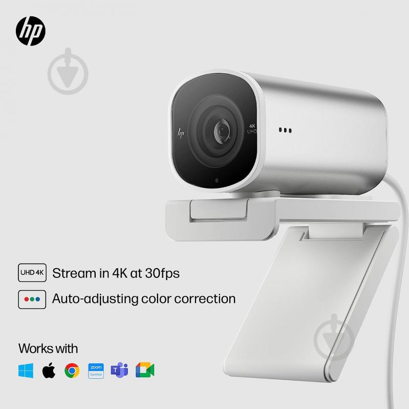 Веб-камера HP 960 4K Streaming silver - фото 15