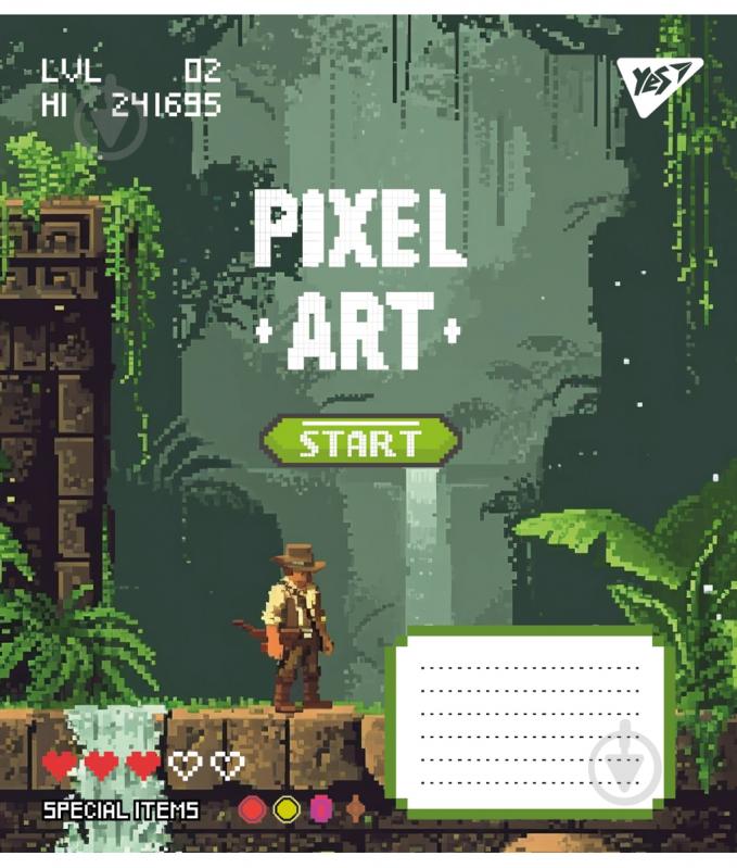 Тетрадь школьная А5/12 коса линия Pixel art YES - фото 4 Тетрадь школьная А5/12 коса линия Pixel art YES - фото 4