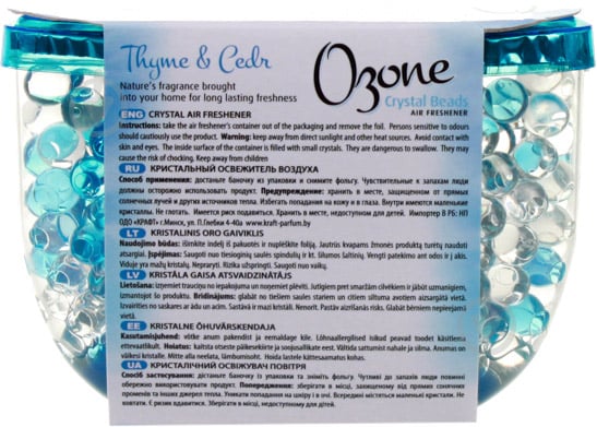 Гелевий освіжувач Ozone Чебрець та кедр 150 г - фото 4