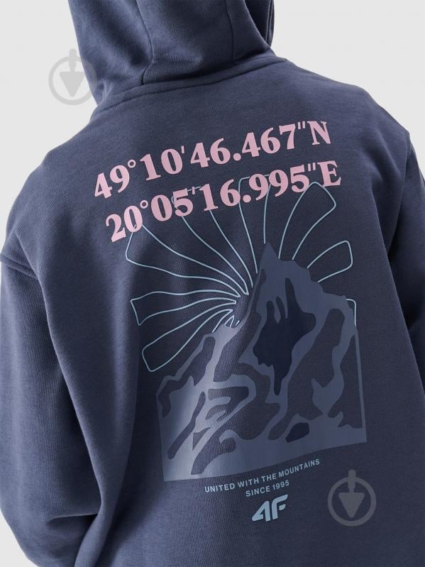 Джемпер 4F SWEATSHIRT F1482 4FJWSS25TSWSF1482-22S р.146 синій - фото 2 Джемпер 4F SWEATSHIRT F1482 4FJWSS25TSWSF1482-22S р.146 синій - фото 2