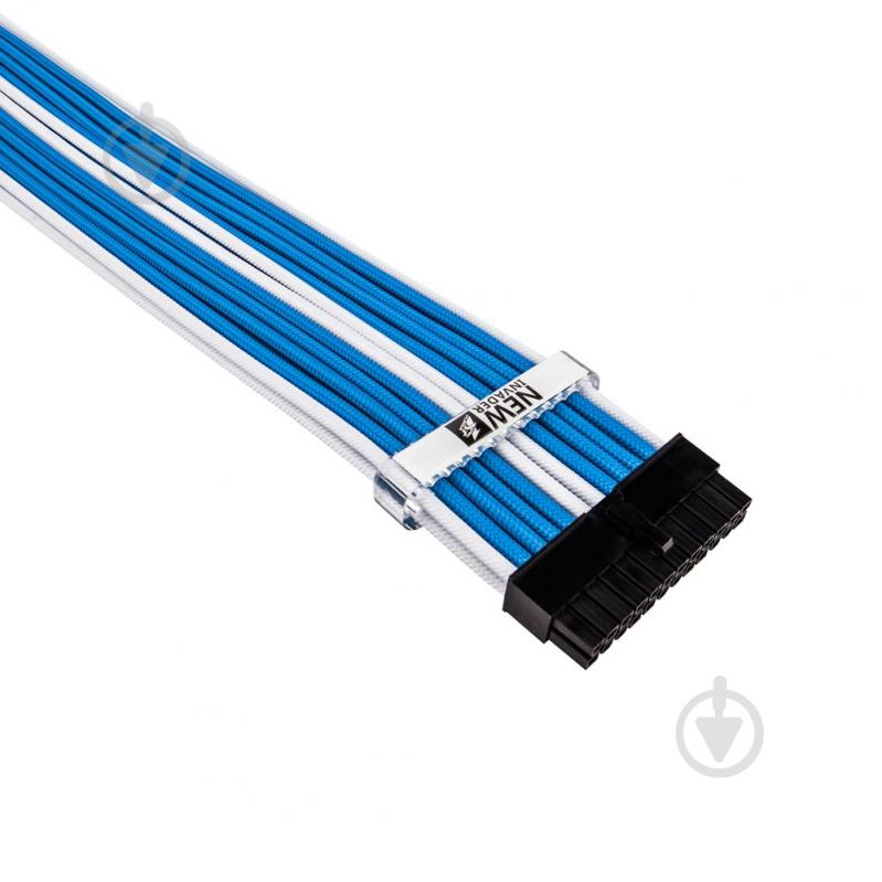 Удлинитель 1stPlayer Sky Blue MOD Cable 0,35 м белый с синим (SKY-001) - фото 1