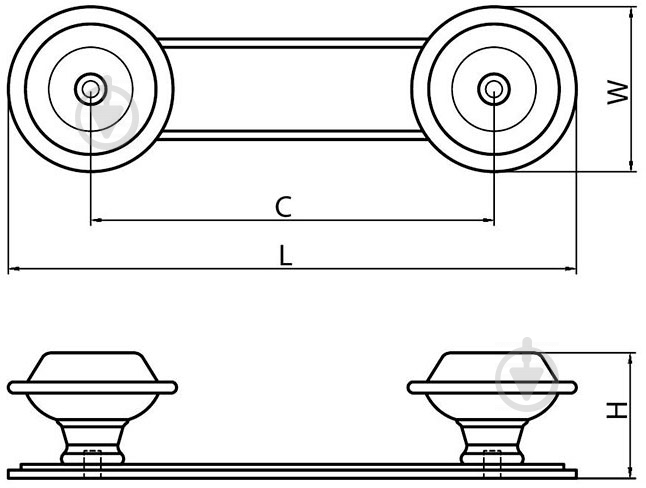 Гачок меблевий Ferro Fiori CR 9122.96 антична бронза 18546 - фото 4