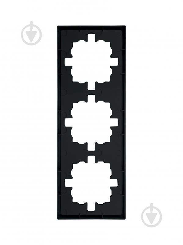Рамка тримісна HausMark Juna універсальна чорний - фото 3