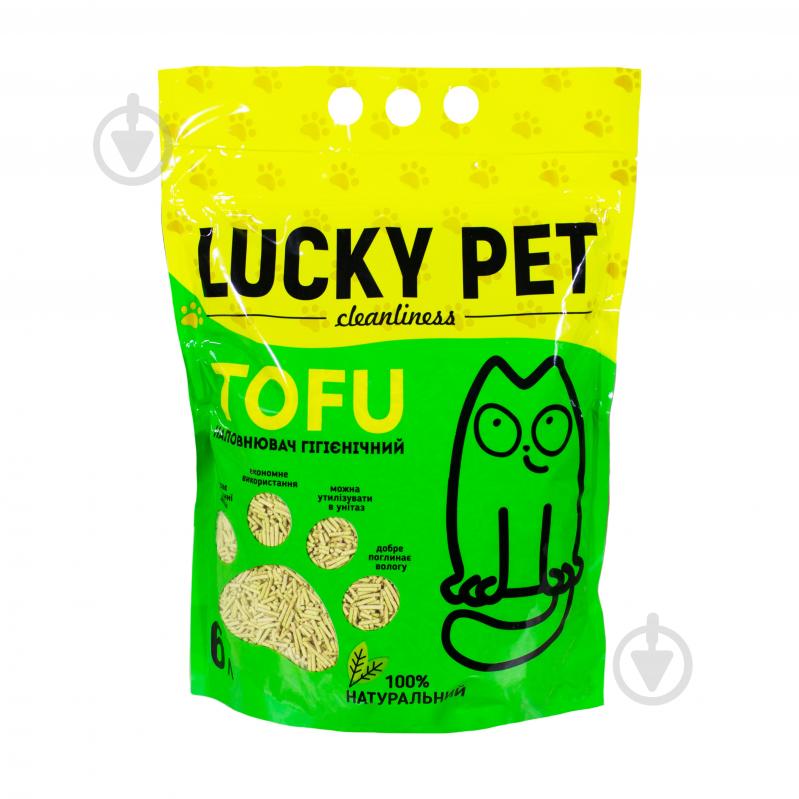 Наповнювач для котячого туалету Lucky Pet тофу м’ята 2,6 кг - фото 1 Наповнювач для котячого туалету Lucky Pet тофу м’ята 2,6 кг - фото 1