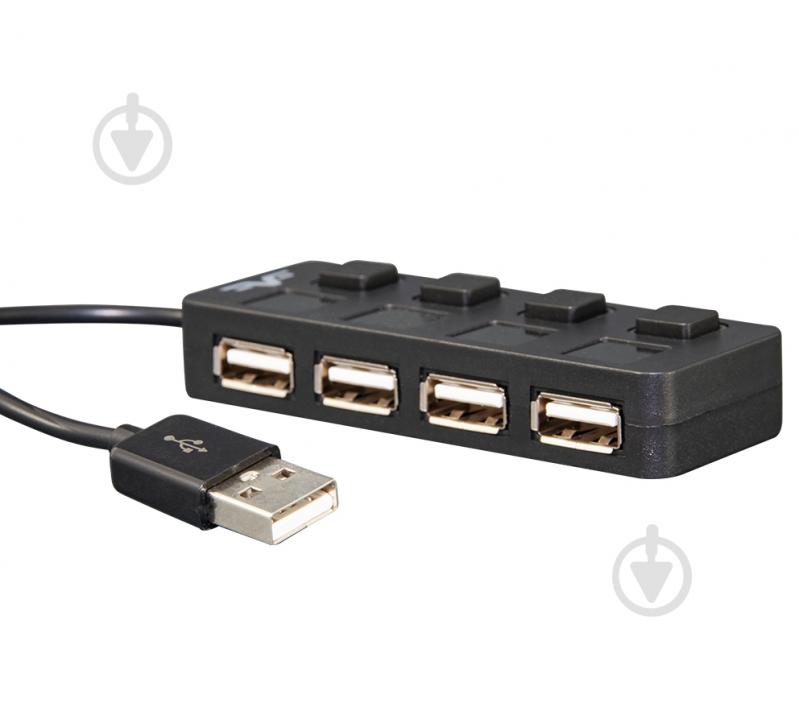 USB-хаб Frime 4хUSB2.0 black (FH-20010) - фото 1