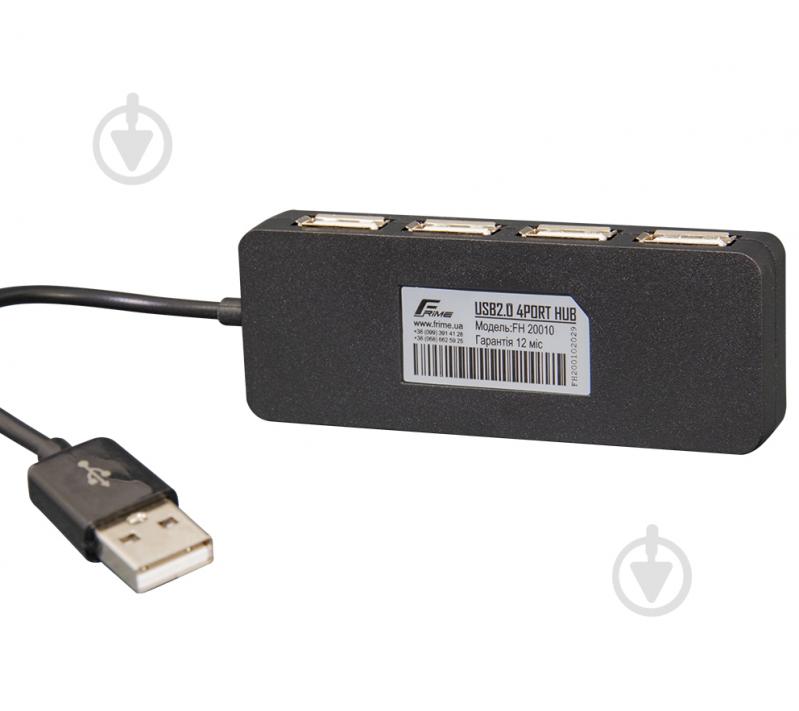 USB-хаб Frime 4хUSB2.0 black (FH-20010) - фото 3