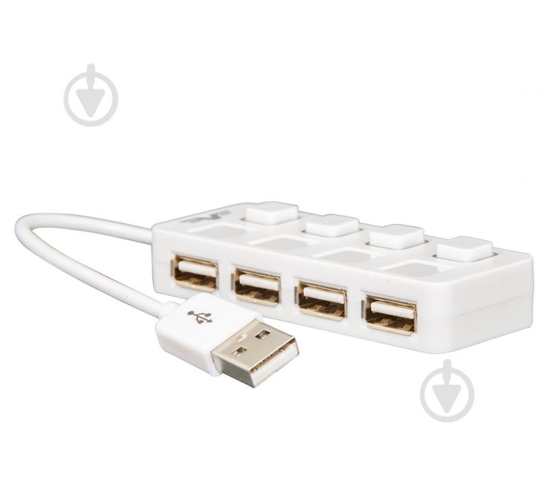 USB-хаб Frime 4хUSB2.0 white (FH-20011) - фото 1 USB-хаб Frime 4хUSB2.0 white (FH-20011) - фото 1