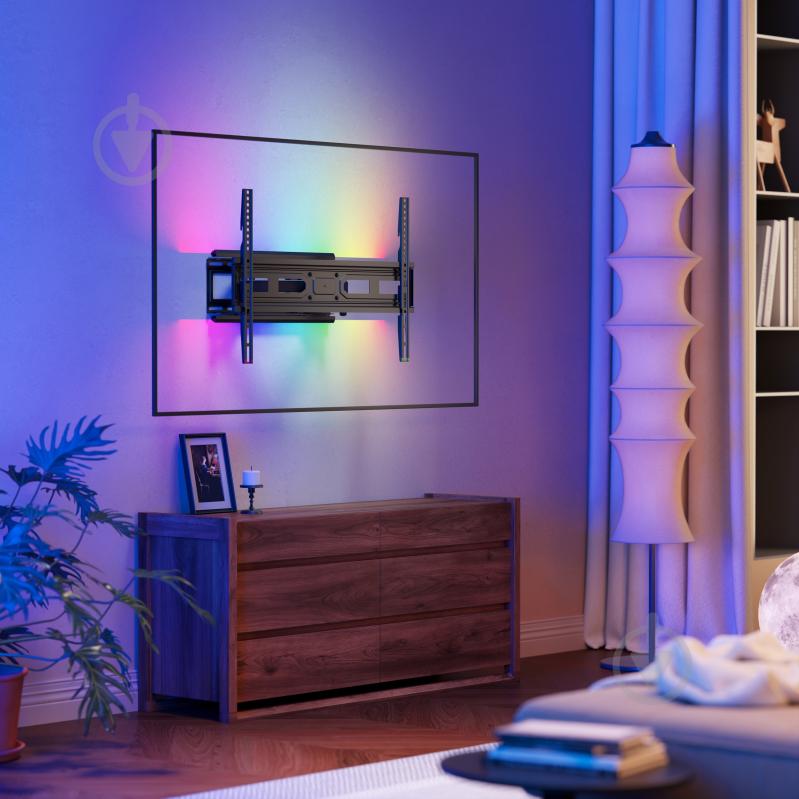 Крепление для телевизора Kivi с подсветкой ALUMIGLOW TV MOUNT поворотно-наклонные 37"-80" черный - фото 20