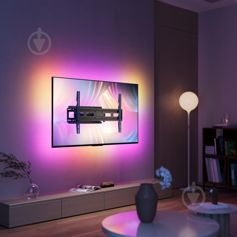 Крепление для телевизора Kivi с подсветкой ALUMIGLOW TV MOUNT поворотно-наклонные 37"-80" черный - фото 19