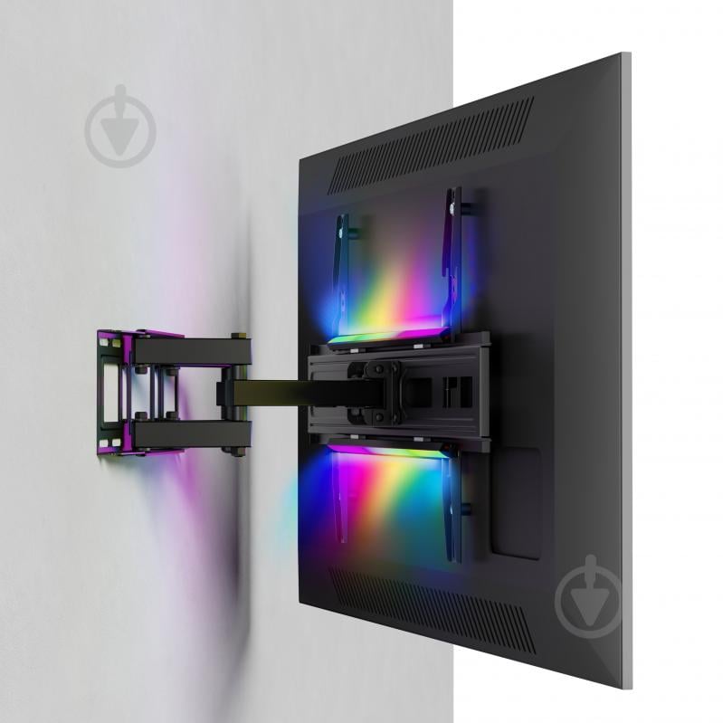 Крепление для телевизора Kivi с подсветкой ALUMIGLOW TV MOUNT поворотно-наклонные 37"-80" черный - фото 2