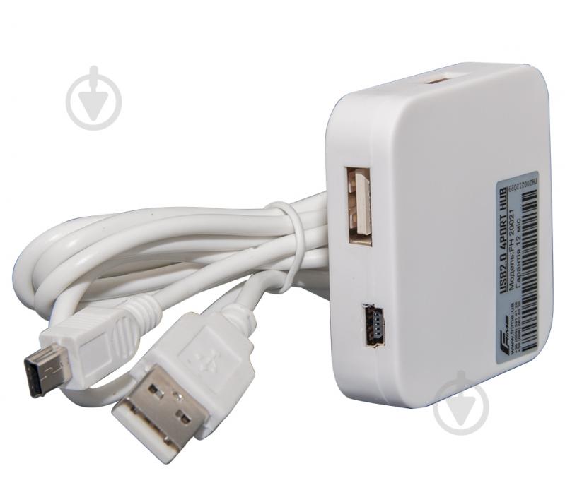 USB-хаб Frime 4хUSB2.0 white (FH-20021) - фото 2