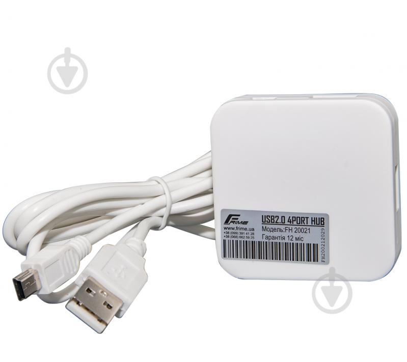 USB-хаб Frime 4хUSB2.0 white (FH-20021) - фото 3