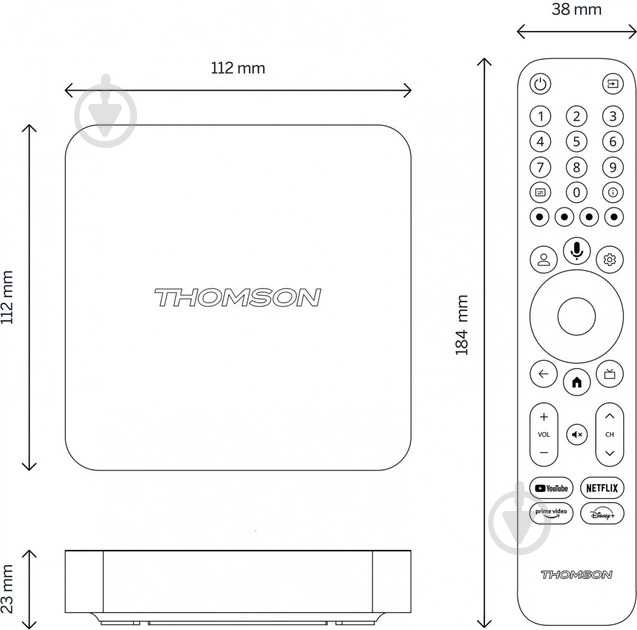 Медиаплеер Thomson Streaming Box 4K 2/32 GB 240G - фото 2