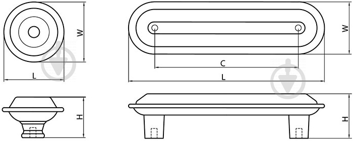 Мебельная ручка скоба Ferro Fiori 18547 96 мм CR 9120.96 античное серебро - фото 4