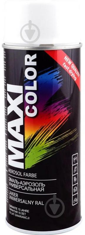 Эмаль Maxi Color аэрозольная универсальная декоративная RAL 9003 сигнальный белый мат 400 мл - фото 1