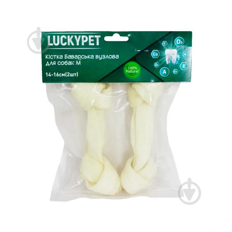 Кістка для собак Lucky Pet Баварська вузлова №3 M 14-16 см 2 шт./уп. - фото 1 Кістка для собак Lucky Pet Баварська вузлова №3 M 14-16 см 2 шт./уп. - фото 1