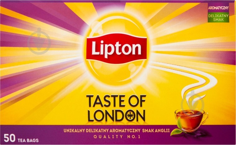 Чай чорний Lіpton Taste of London 50 шт. - фото 1