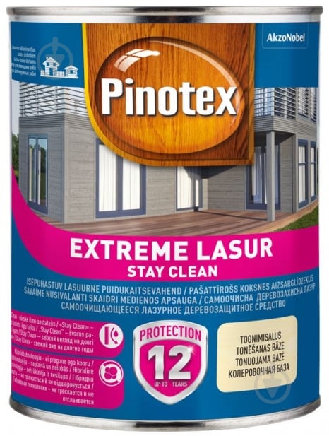 Деревозахисний засіб Pinotex extreme lazure stay clean білий напівмат 1 л - фото 2