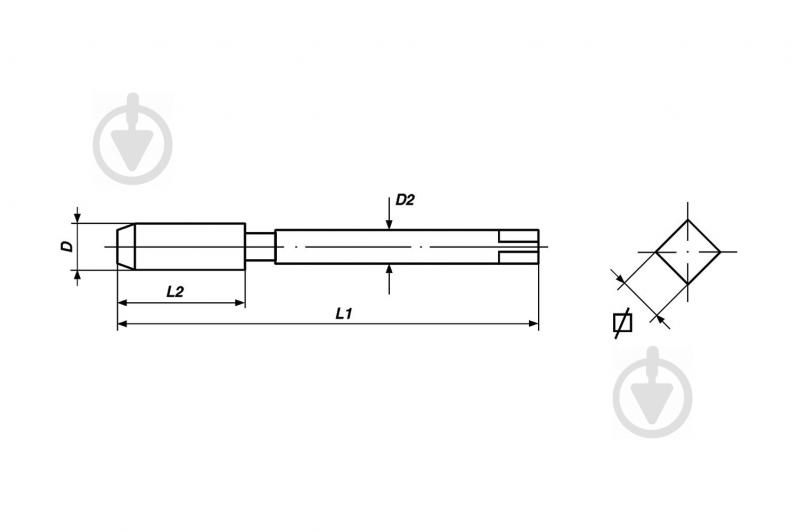 Метчик ручной UNC 1.1/8-7 DIN 352 HSS-G Volkel 23342_vl - фото 2