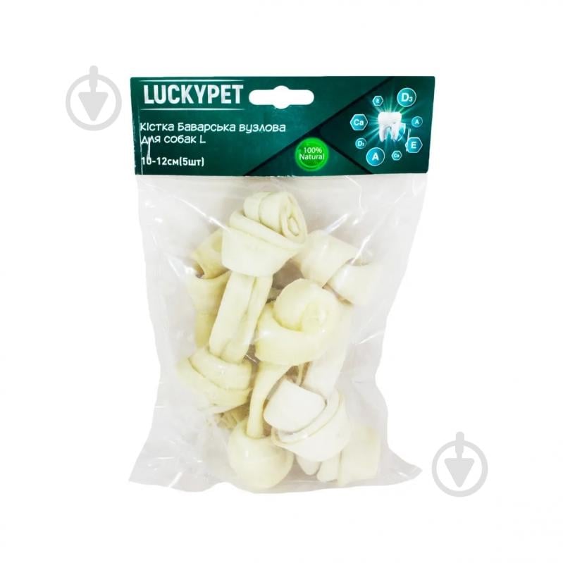 Кістка для собак Lucky Pet Баварська вузлова №2 L 10-12 см 5 шт./уп. - фото 1 Кістка для собак Lucky Pet Баварська вузлова №2 L 10-12 см 5 шт./уп. - фото 1