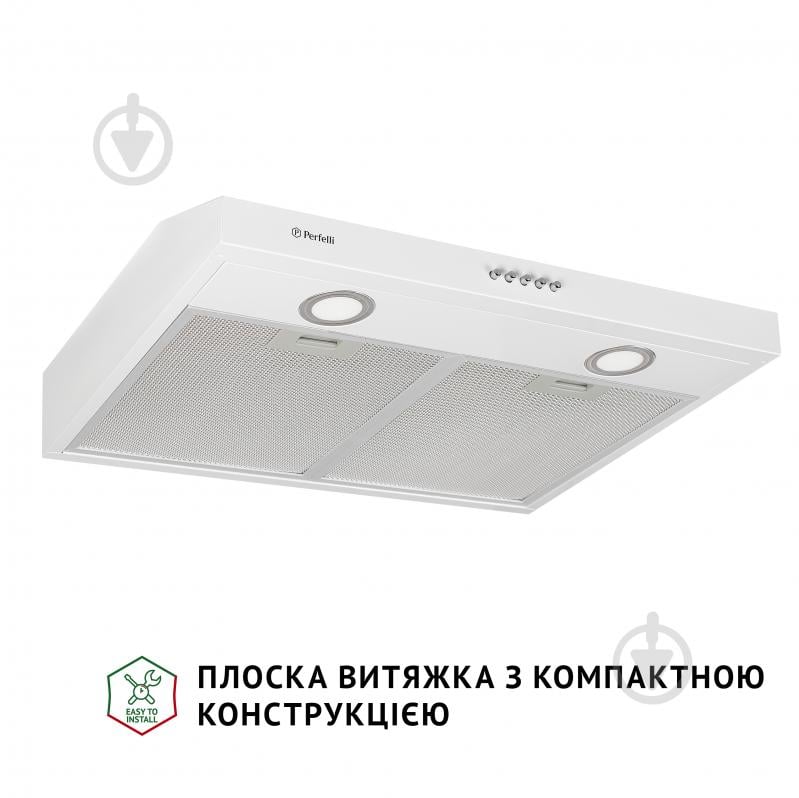 Витяжка Perfelli PL 6002 W LED плоска - фото 2