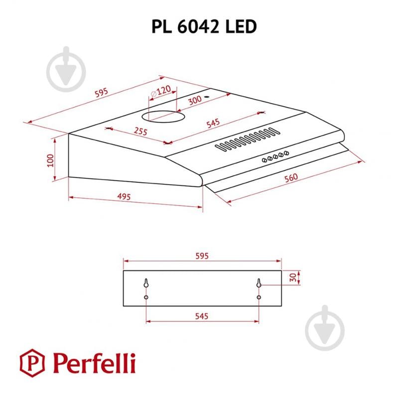 Вытяжка Perfelli PL 6042 BL LED плоская - фото 11