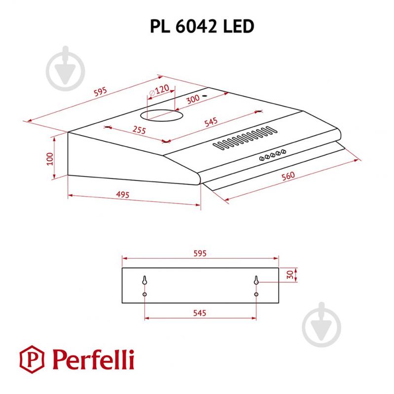 Вытяжка Perfelli PL 6042 W LED плоская - фото 11