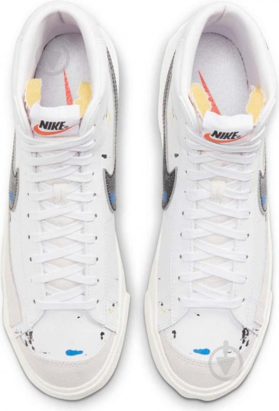 Кроссовки мужские демисезонные Nike Blazer Mid '77 DC7331-100 р.42,5 белые - фото 7
