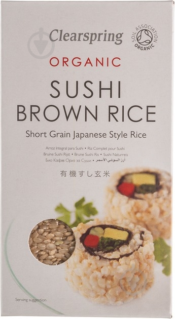 Рис для суши Clearspring коричневый органический - фото 1 Рис для суши Clearspring коричневый органический - фото 1