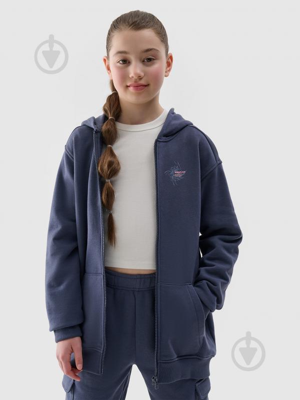 Джемпер 4F SWEATSHIRT F1482 4FJWSS25TSWSF1482-22S р.164 синій - фото 1 Джемпер 4F SWEATSHIRT F1482 4FJWSS25TSWSF1482-22S р.164 синій - фото 1