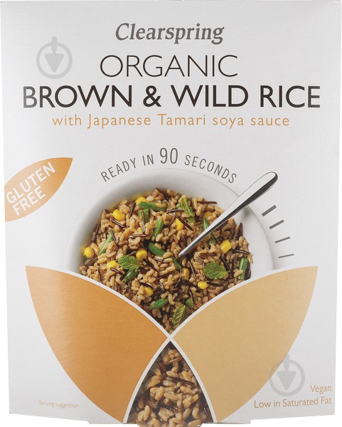 Смесь коричневого и дикого риса Clearspring с соусом Тамари 250 г - фото 1 Смесь коричневого и дикого риса Clearspring с соусом Тамари 250 г - фото 1