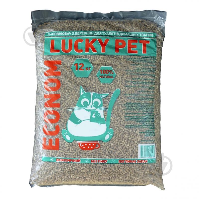 Наполнитель для кошачьего туалета Lucky Pet Эконом древесный 12 кг - фото 1