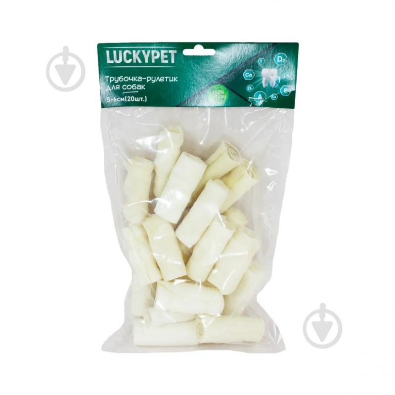 Ласощі Lucky Pet трубочка-рулетик №2 5-6 см 20 шт./уп. - фото 1 Ласощі Lucky Pet трубочка-рулетик №2 5-6 см 20 шт./уп. - фото 1
