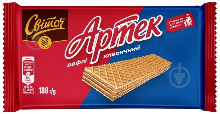 Вафли Світоч классические 188 г - фото 1 Вафли Світоч классические 188 г - фото 1