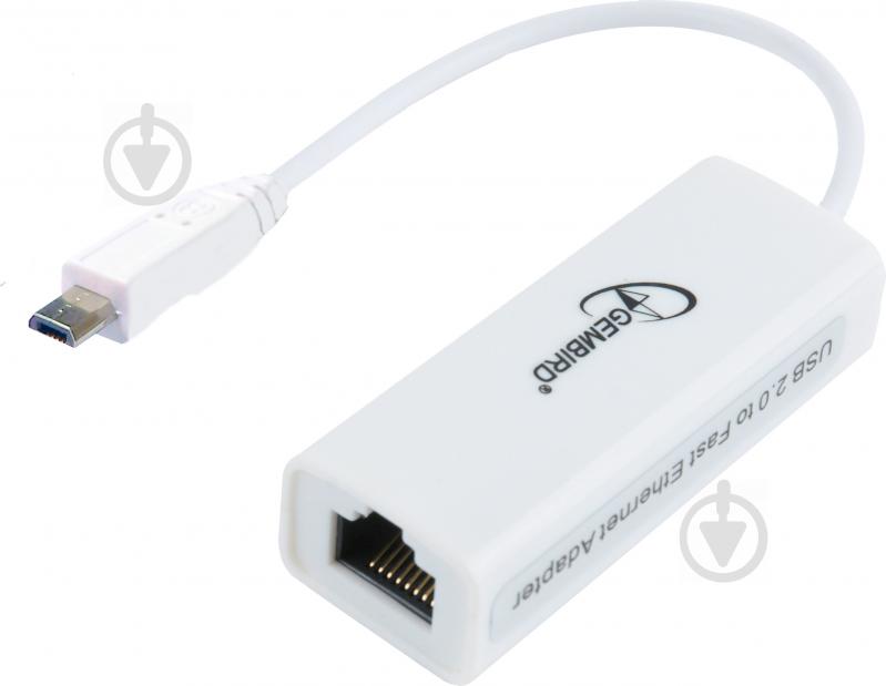 Адаптер Gembird NIC-mU2-01 з micro USB на Fast Ethernet - фото 2