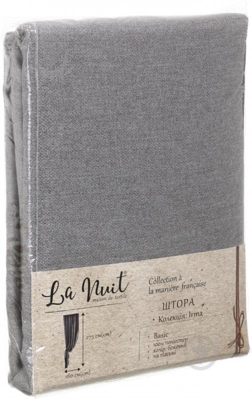 Штора 160х275 см бежевый Irma La Nuit - фото 4 Штора 160х275 см бежевый Irma La Nuit - фото 4