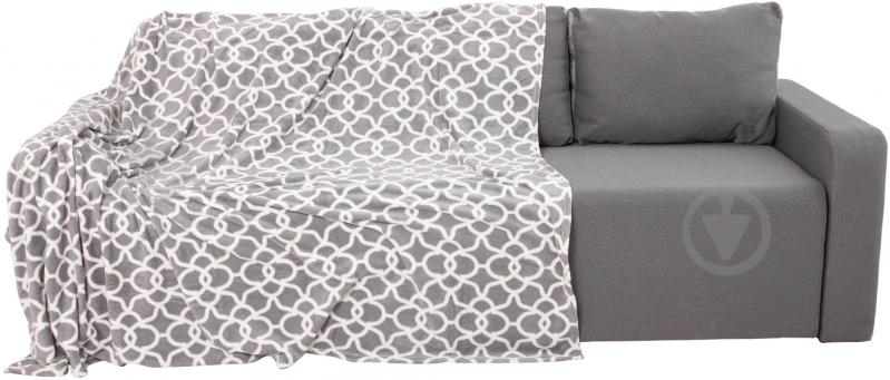 Плед Геометрия 160x200 см белый UP! (Underprice) - фото 1