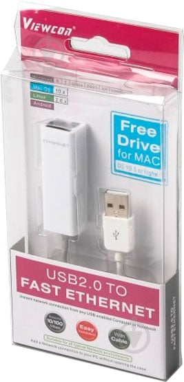 Адаптер Viewcon VE449 USB2.0 на Ethernet 100Mb - фото 2