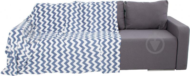 Плед Зигзаг 160x200 см сапфир Underprice - фото 1