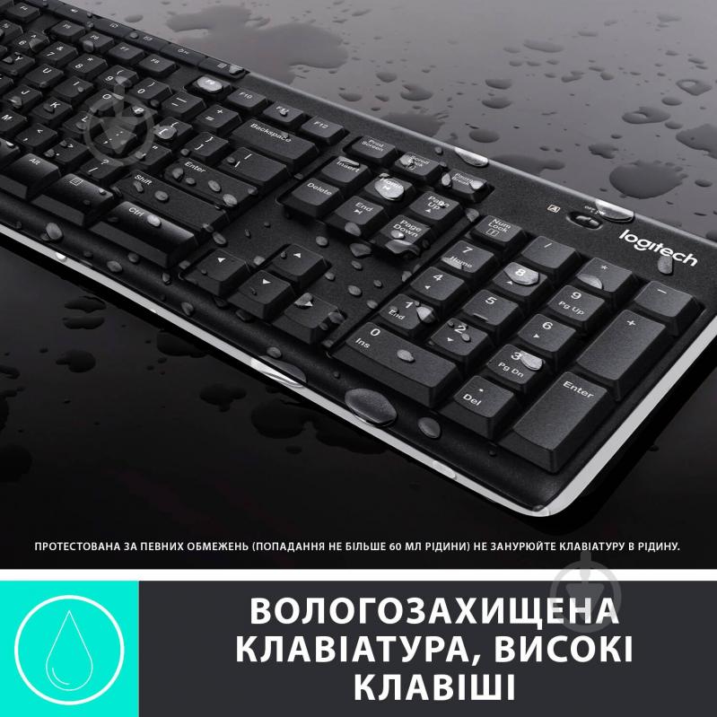 Комплект клавіатура та миша Logitech Wireless Combo MK270 RUS, EER (920-004518) - фото 4