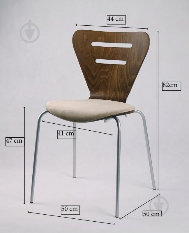 Стул Delta DORIS RS бежевый / хром - фото 3