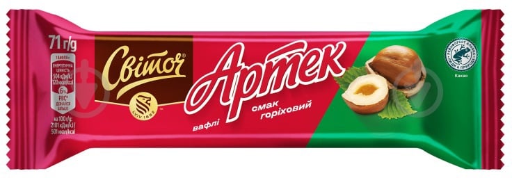 Вафли Світоч со вкусом ореха 71 г - фото 1 Вафли Світоч со вкусом ореха 71 г - фото 1